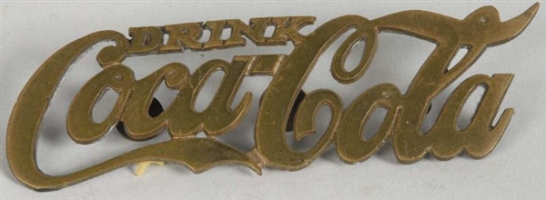 COCA-COLA BRASS DRIVERS HAT WITH SCRIPT LOGO.    