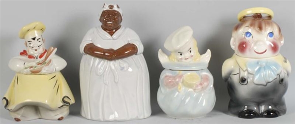 LOT OF 4: ASSORTED COOKIE JARS.                   