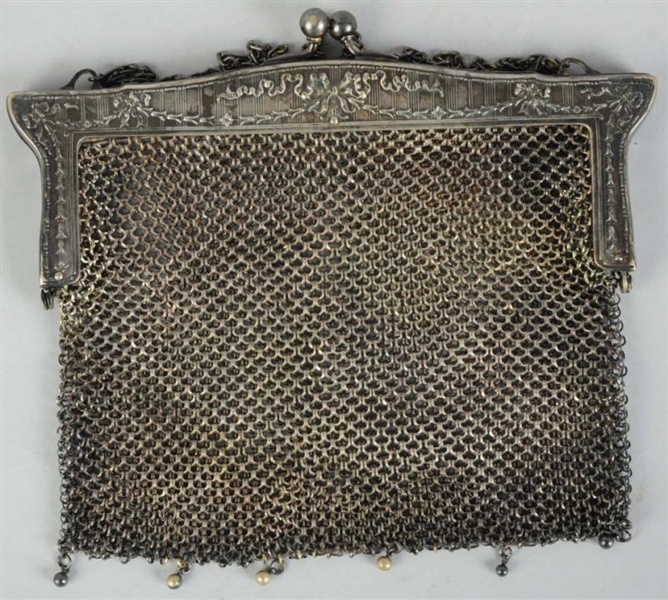 GERMAN SILVER MESH PURSE.                         