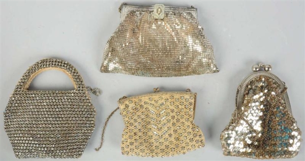 LOT OF 4: BEADED EVENING CLUTCH PURSES.           