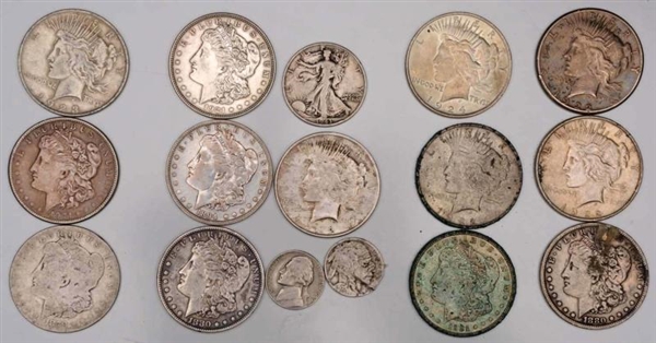 LOT OF SILVER COINS.                              