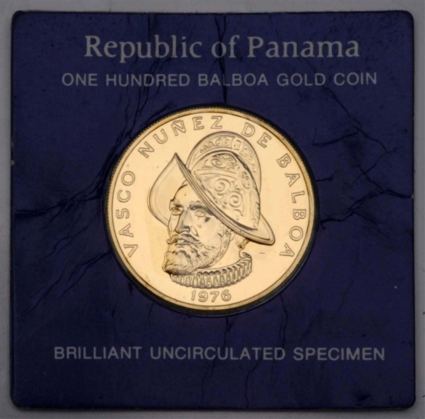 1976 REPUBLIC OF PANAMA GOLD COIN.                