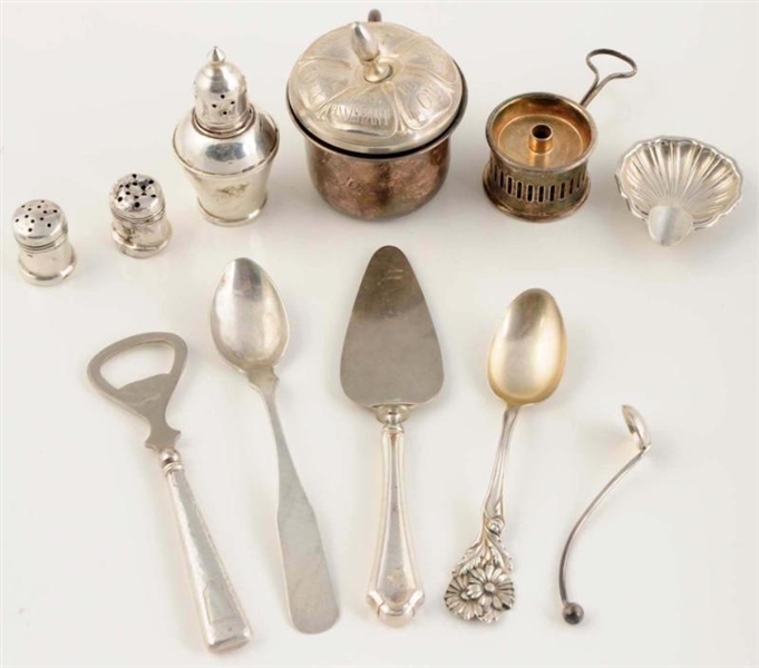 LOT OF ASSORTED SILVER PIECES.                    