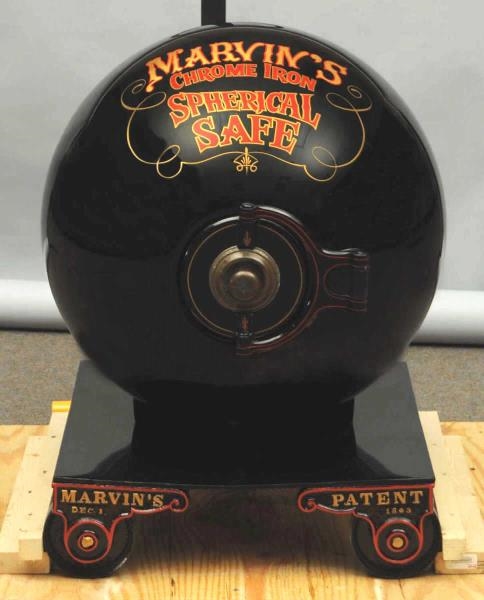 MARVIN CHROME IRON SPHERICAL MINI-CANNONBALL SAFE 