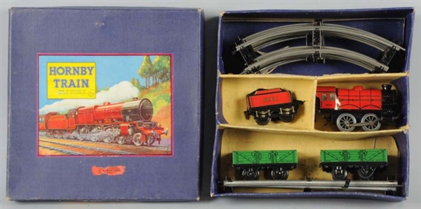 HORNBY WIND-UP FREIGHT TRAIN SET.                 