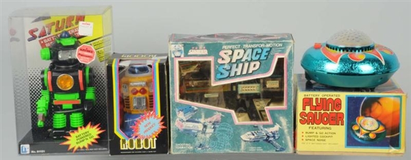 LOT OF 4: SPACE & ROBOT TOYS.                     