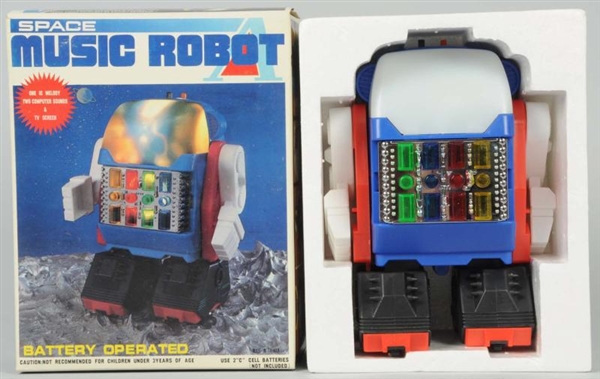 BATTERY-OPERATED SPACE MUSIC ROBOT.               