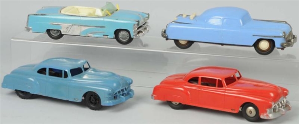 LOT OF 4: VINTAGE PLASTIC TOY CARS.               