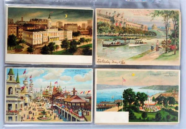 LOT OF 24: HOLD-TO-LIGHT POSTCARDS.               