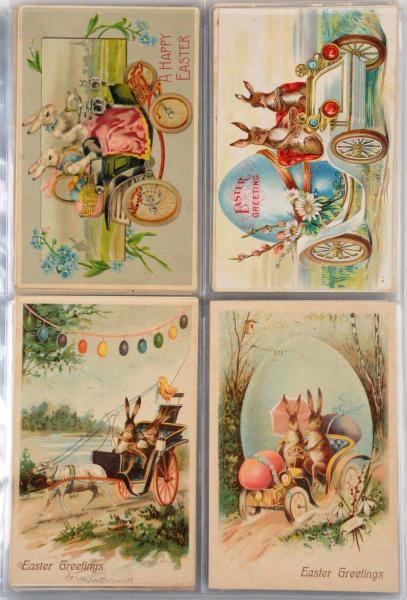 LOT OF 84: DRESSED RABBIT POSTCARDS.              