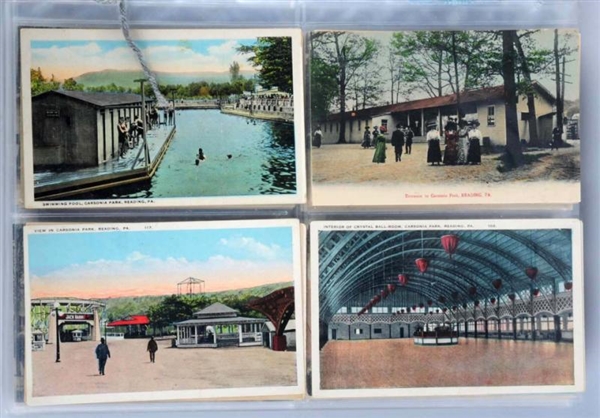 LOT OF 148: MOSTLY READING VIEW POSTCARDS.        