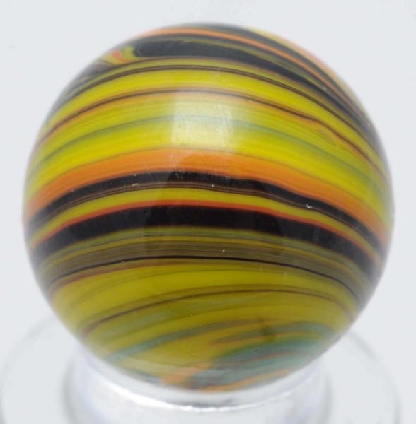 CHRISTENSEN AGATE 5-COLOR STRIPED OPAQUE MARBLE.  