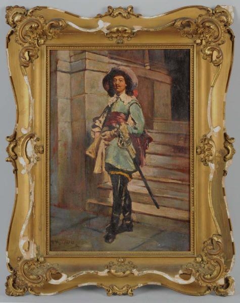 LATE 19TH CENTURY PORTRAIT OF CAVALIER.           