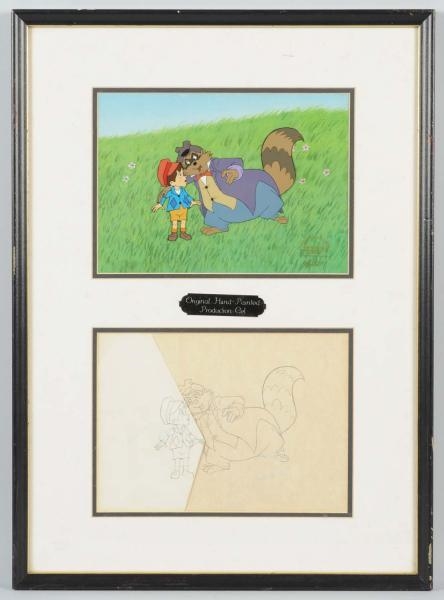 ORIGINAL HAND-PAINTED PRODUCTION CEL & DRAWING.   