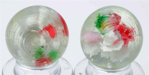 LOT OF 2: CONFETTI CLOUD MARBLES.                 