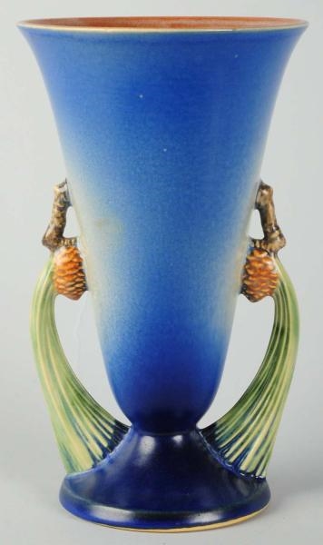 ROSEVILLE BLUE PINECONE VASE.                     