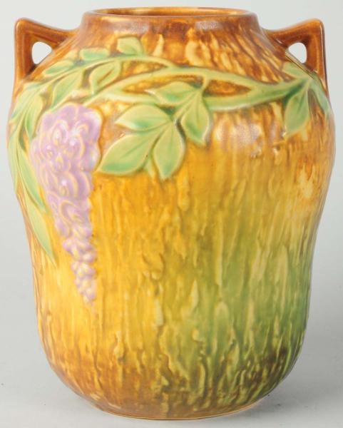 ROSEVILLE WISTERIA BROWN VASE.                    