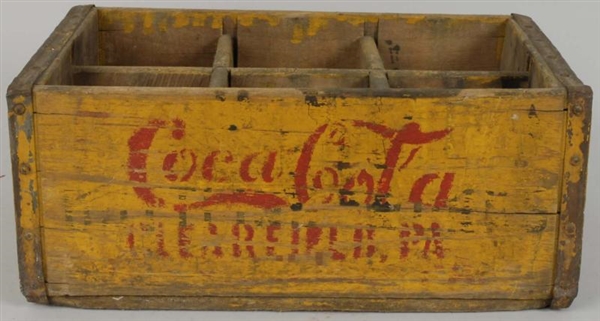 CLEARFIELD, PA COCA-COLA SIX-BOTTLE CASE.         