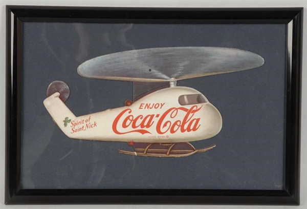 1950S-60S COCA-COLA HELICOPTER CUTOUT.            