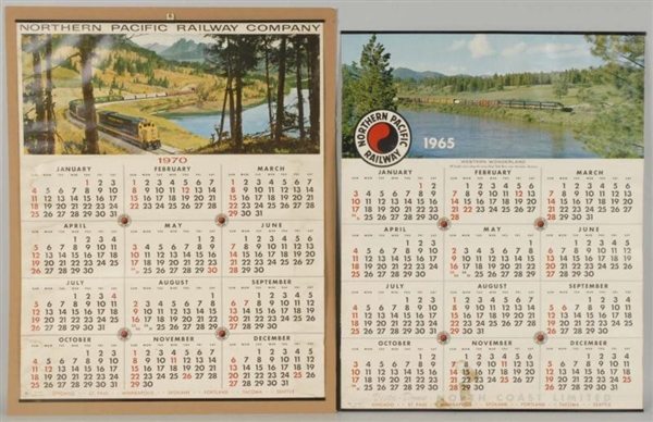 LOT OF 2: NORTHERN PACIFIC RAILWAY CALENDARS.     