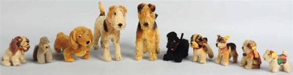 LOT OF 10: STEIFF ANIMALS.                        