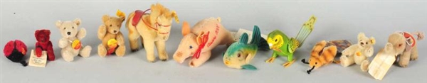 LOT OF 10: SMALL STEIFF ANIMALS.                  