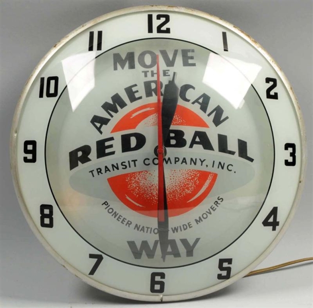 AMERICAN RED BALL ADVERTISING CLOCK.              