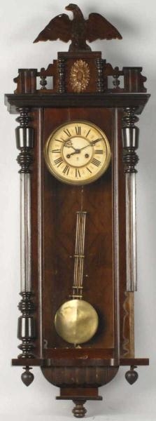 GUSTAV AND BECKER VIENNA REGULATOR WALL CLOCK.    