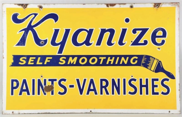 1930S-40S KYANIZE PAINTS PORCELAIN SIGN.          