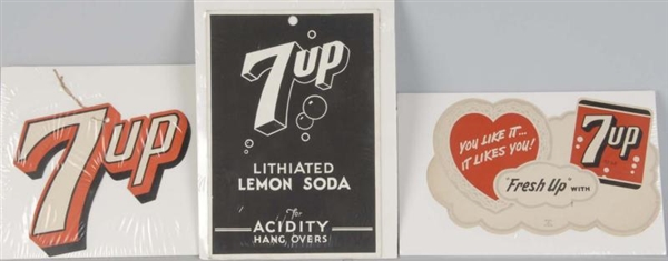LOT OF 3: 7UP SIGNS.                              