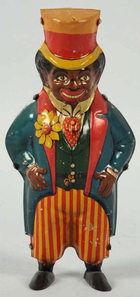 TIN LITHO BLACK MAN DANCING "DUDE" WIND-UP TOY.   