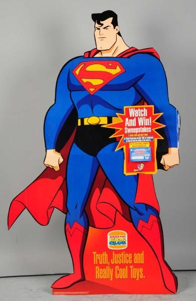 1997 "SUPERMAN" BURGER KING STANDEE.              