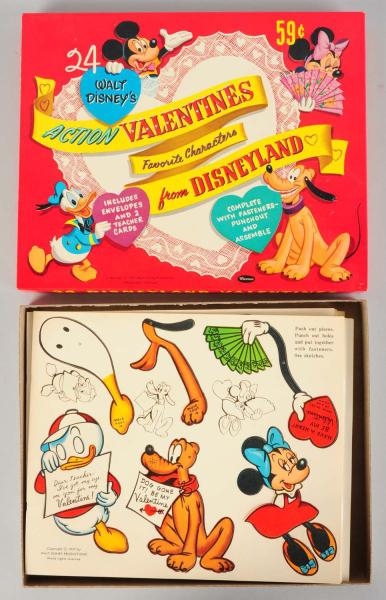 LOT OF 24: ACTION VALENTINES FROM DISNEYLAND.     