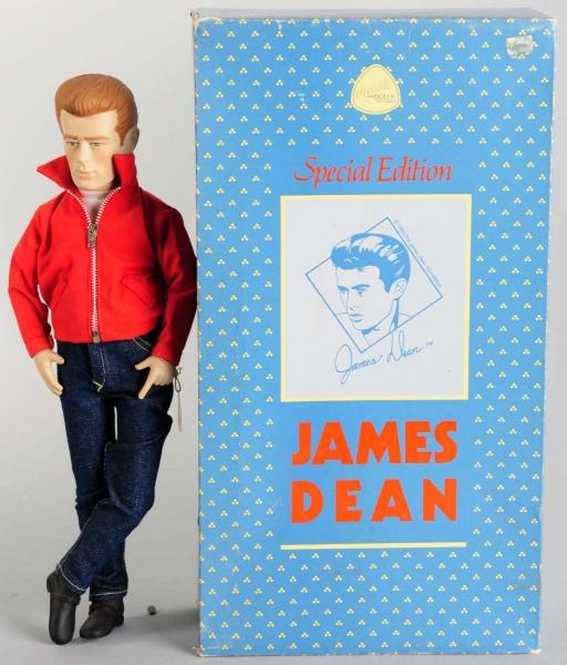 JAMES DEAN DOLL WITH TAG IN BOX.                  
