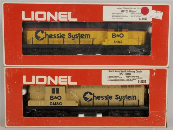 LOT OF 2: LIONEL C&O CHESSIE SYSTEM ENGINES.      