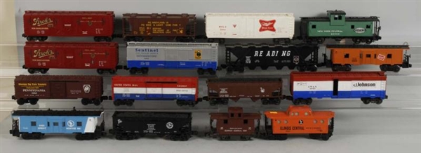 LOT OF 16: MODERN ROLLING STOCK TRAIN CARS.       