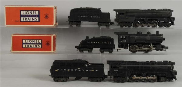 LOT OF 3: LIONEL POST-WAR TRAIN ENGINES & TENDERS 