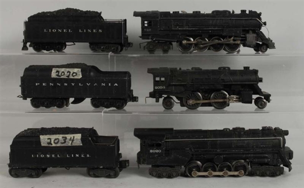 LOT OF 3: LIONEL POST-WAR TRAIN ENGINES & TENDERS 