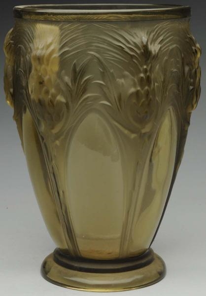 VERLYS ART DECO VASE WITH STYLIZED WHEAT PATTERN. 