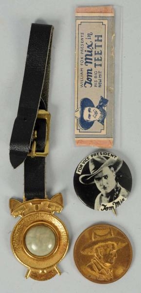  LOT OF 4: TOM MIX ITEMS.                         