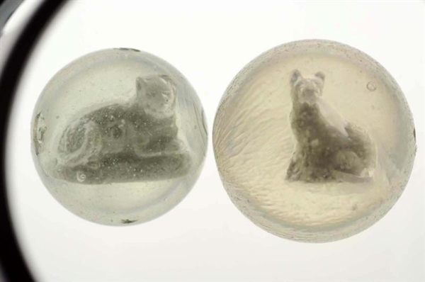 LOT OF 2: CAT SULPHIDE MARBLES.                   