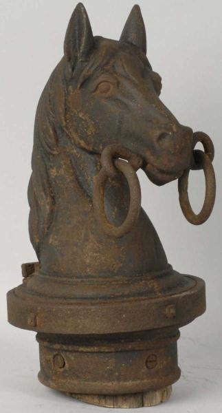 CAST IRON HORSE HITCHING POST.                    