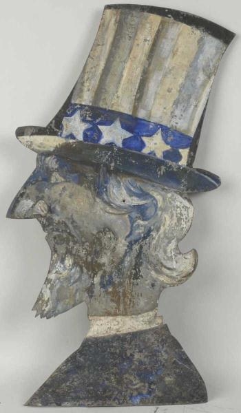 UNCLE SAM FOLK ART TIN FORM.                      