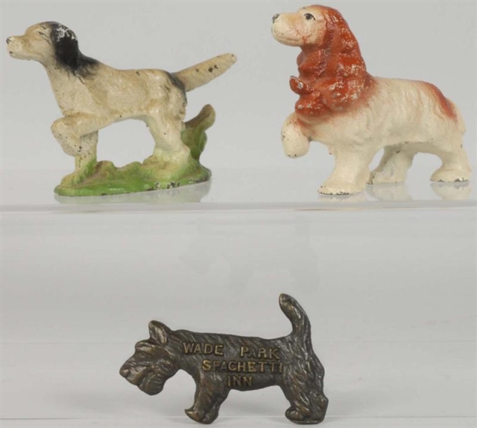 LOT OF 3: DOG  FIGURAL BOTTLE OPENERS.            