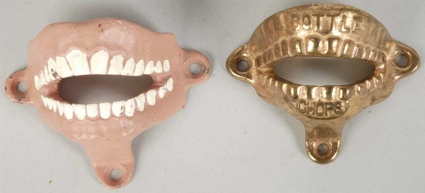 LOT OF 2: FALSE TEETH FIGURAL BOTTLE OPENERS.     