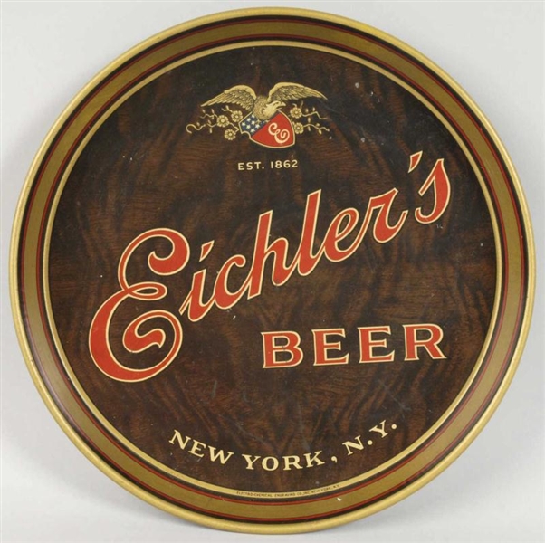 EICHLERS BEER ADVERTISING SERVING TRAY.          