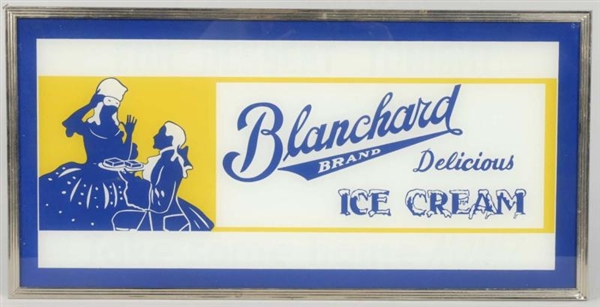 BLANCHARD BRAND ICE CREAM LIGHT-UP SIGN.          