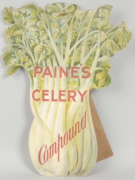 PAINES CELERY COMPOUND CARDBOARD CUTOUT SIGN.    