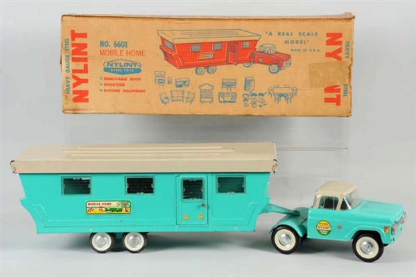 PRESSED STEEL NYLINT MOBILE HOME TRACTOR TRAILER. 