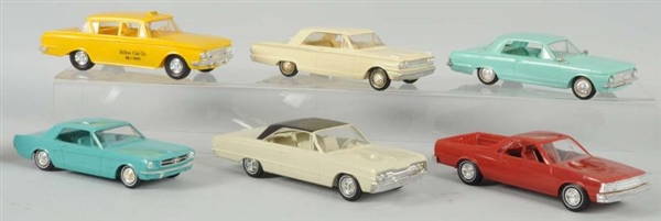 LOT OF 6: AMERICAN MADE PLASTIC PROMO VEHICLES.   